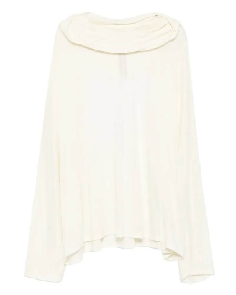 Rick Owens Langärmeliger Pullover mit Wasserfallkragen - Nude Nude