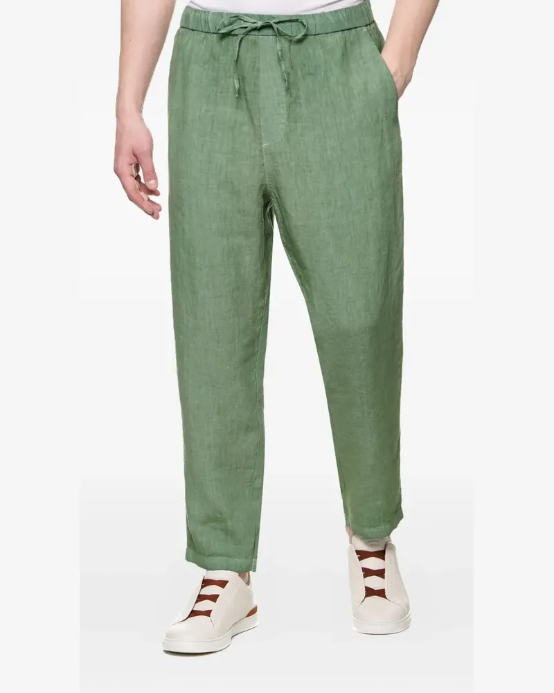 120% Lino Hose mit Kordelzug - Grün Grün