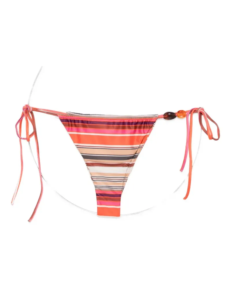 Faithfull The Brand Ombra striped-pattern bikini bottoms - Orange Orange