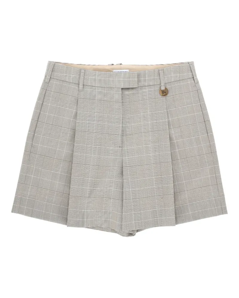 Burberry checked pleated shorts - Weiß Weiß
