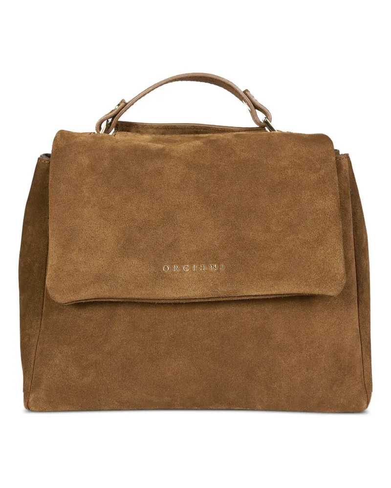 Orciani suede tote-bag - Braun Braun