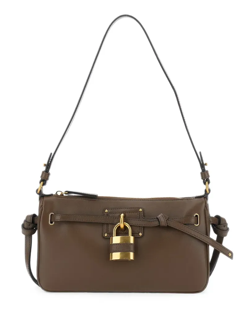 Chloé Mini Paddington Schultertasche aus Leder - Braun Braun