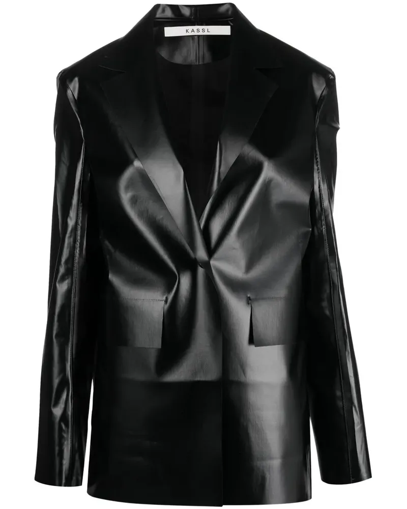 KASSL Blazer mit Glanzoptik - Schwarz Schwarz