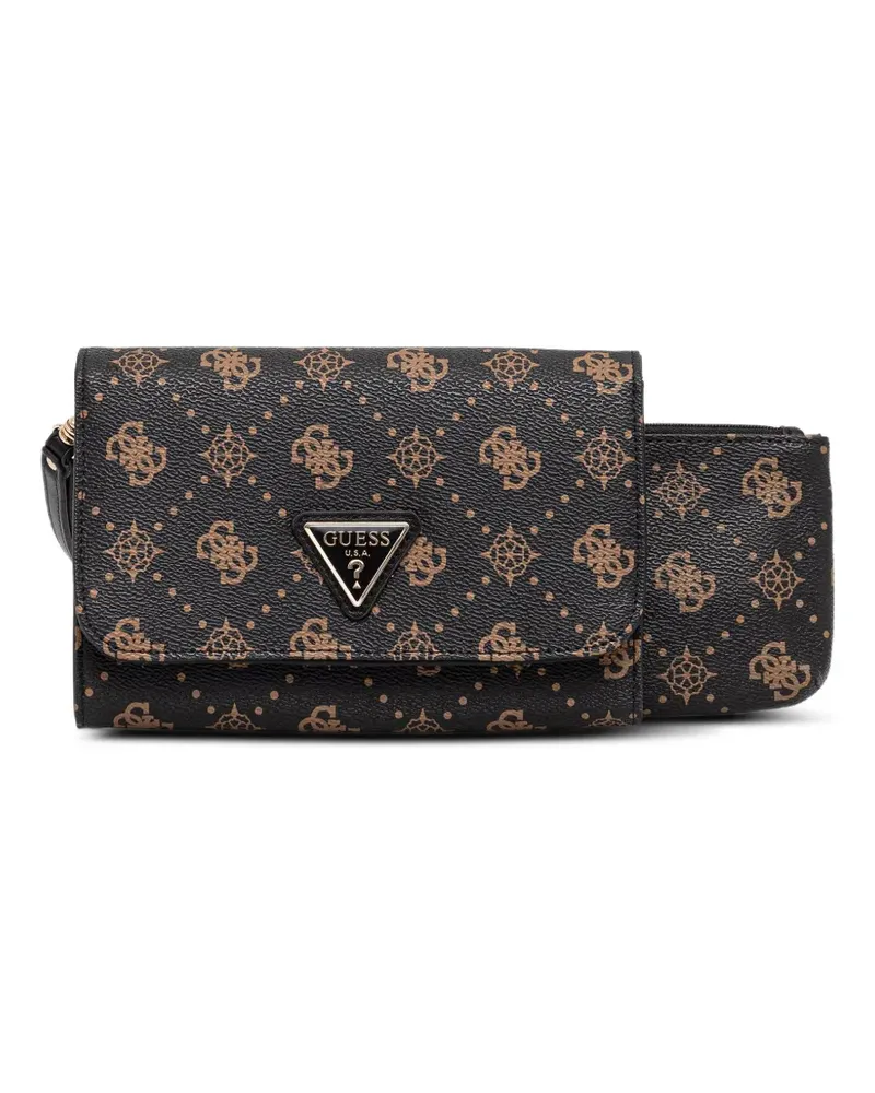 Guess Silia logo-print detachable-pouch wallet - Braun Braun