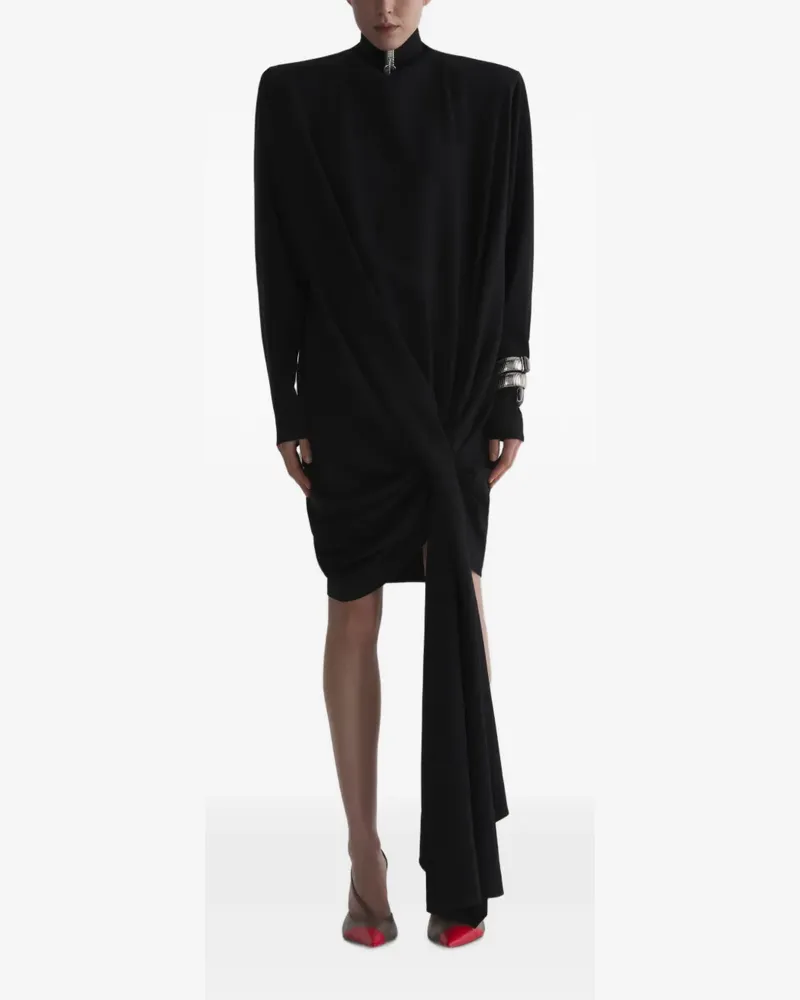 Thierry Mugler Kastiges Kleid - Schwarz Schwarz