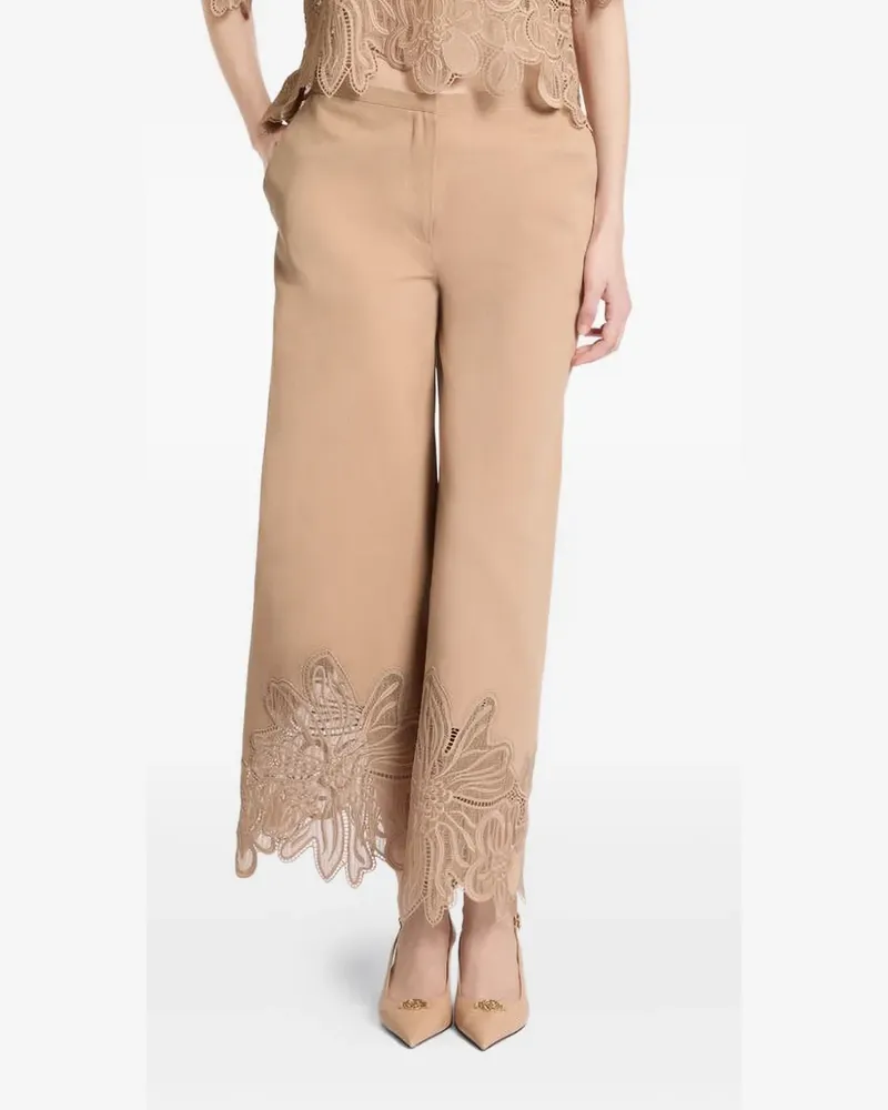 Elie Saab Hose mit Spitzenstickerei - Nude Nude