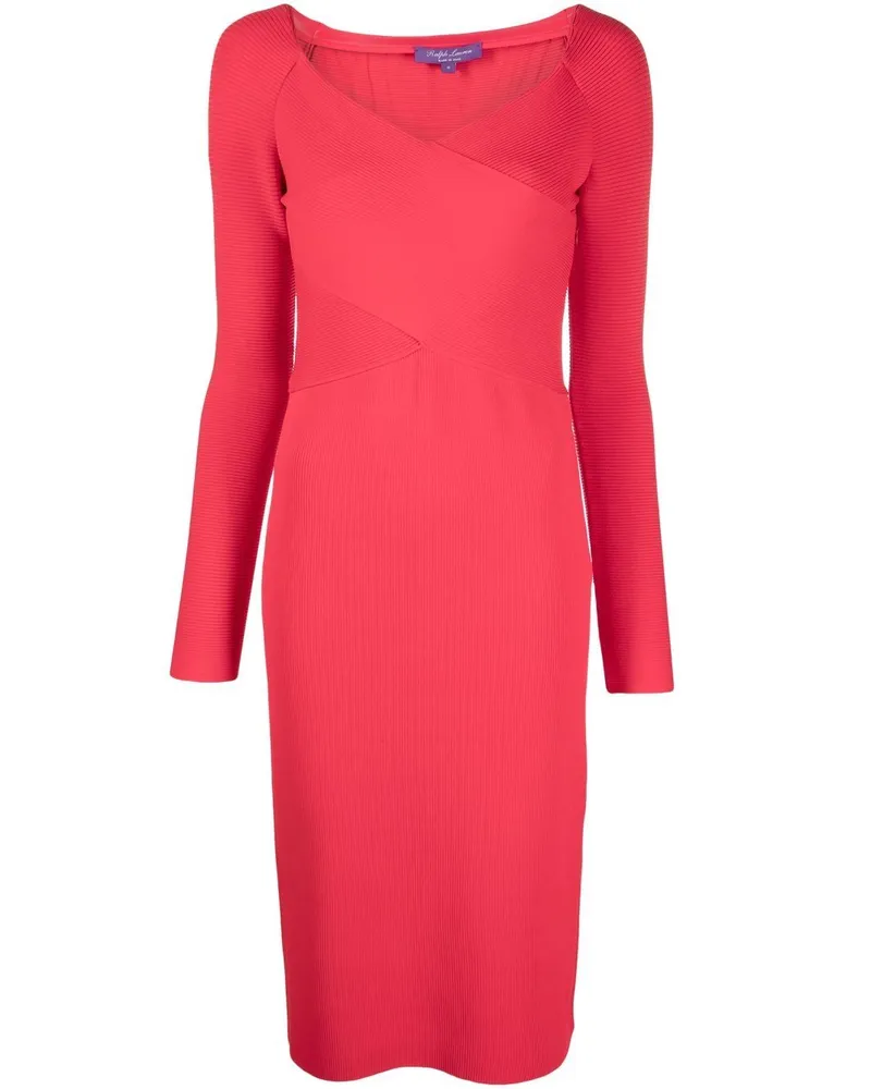Ralph Lauren Mittellanges Cocktailkleid - Rot Rot