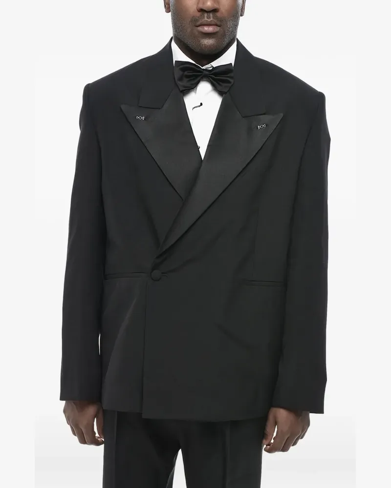 Givenchy Doppelreihiges Sakko mit Satinrevers - Schwarz Schwarz