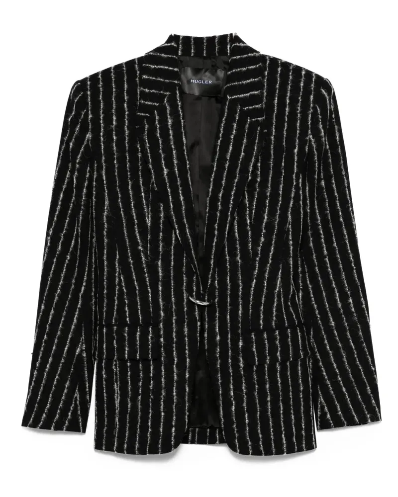 Thierry Mugler Jacke mit Nadelstreifen - Schwarz Schwarz