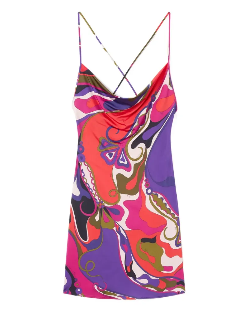 Emilio Pucci Jerseykleid mit Orchideen-Print - Violett Violett