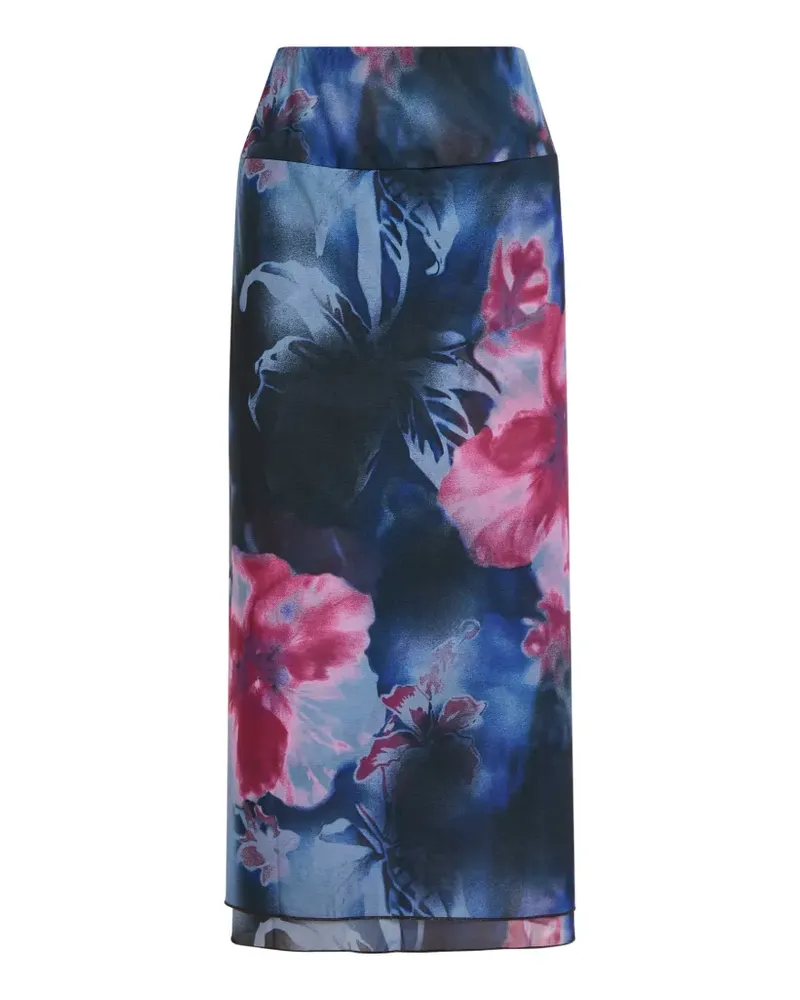 Free People Sunset floral-print skirt - Blau Blau