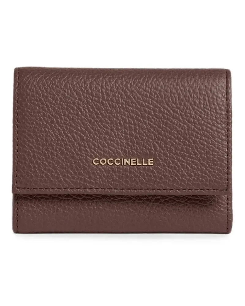 Coccinelle Metallic grained leather wallet - Rot Rot