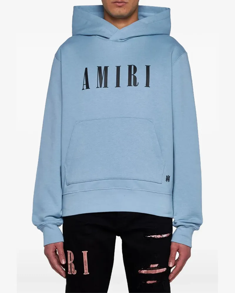 Amiri logo-print hoodie - Blau Blau