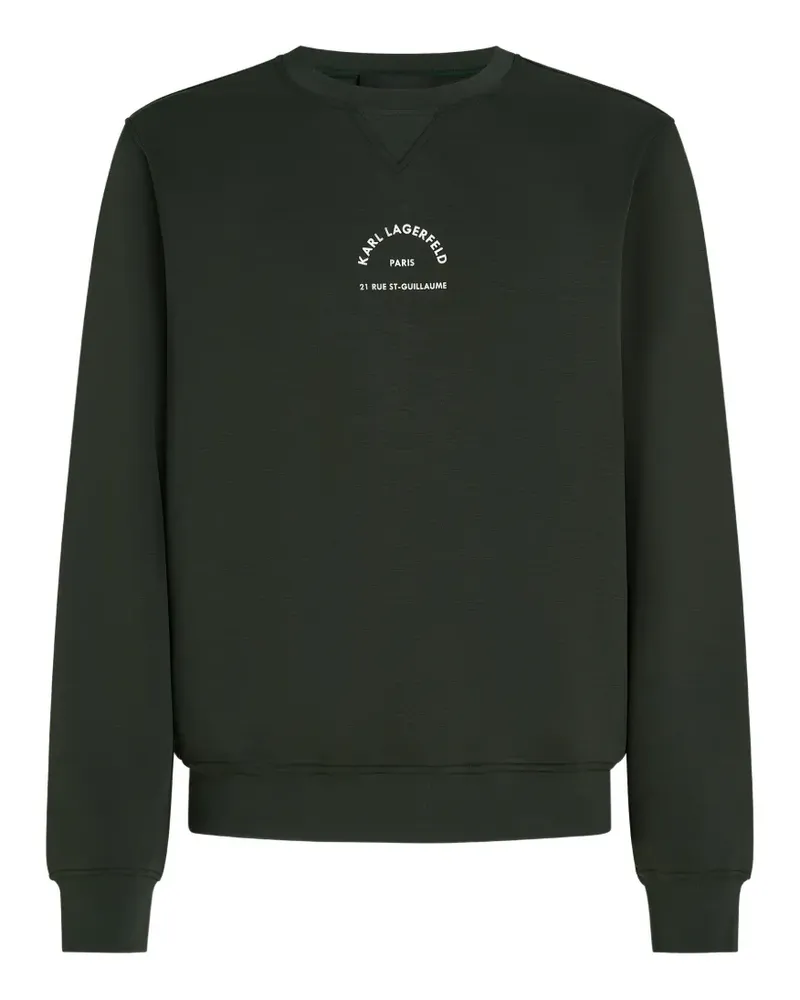 Karl Lagerfeld Rue St-Guillaume Pullover mit Logo-Print - Grün Grün