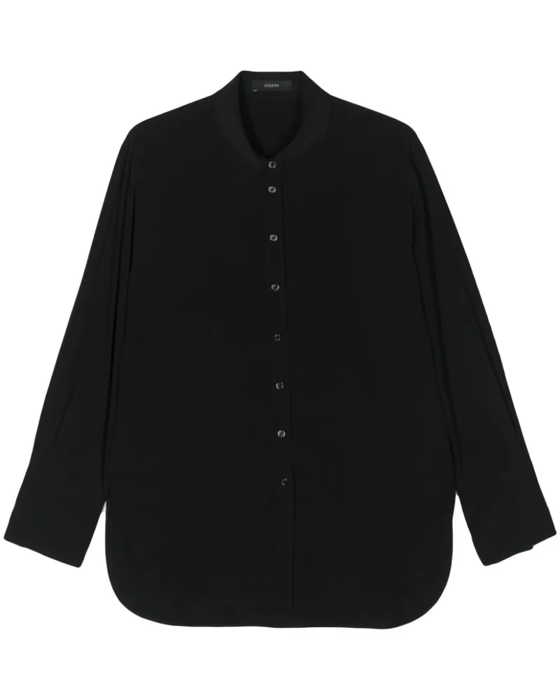 Joseph Joe Crepe-de-Chine-Hemd - Schwarz Schwarz