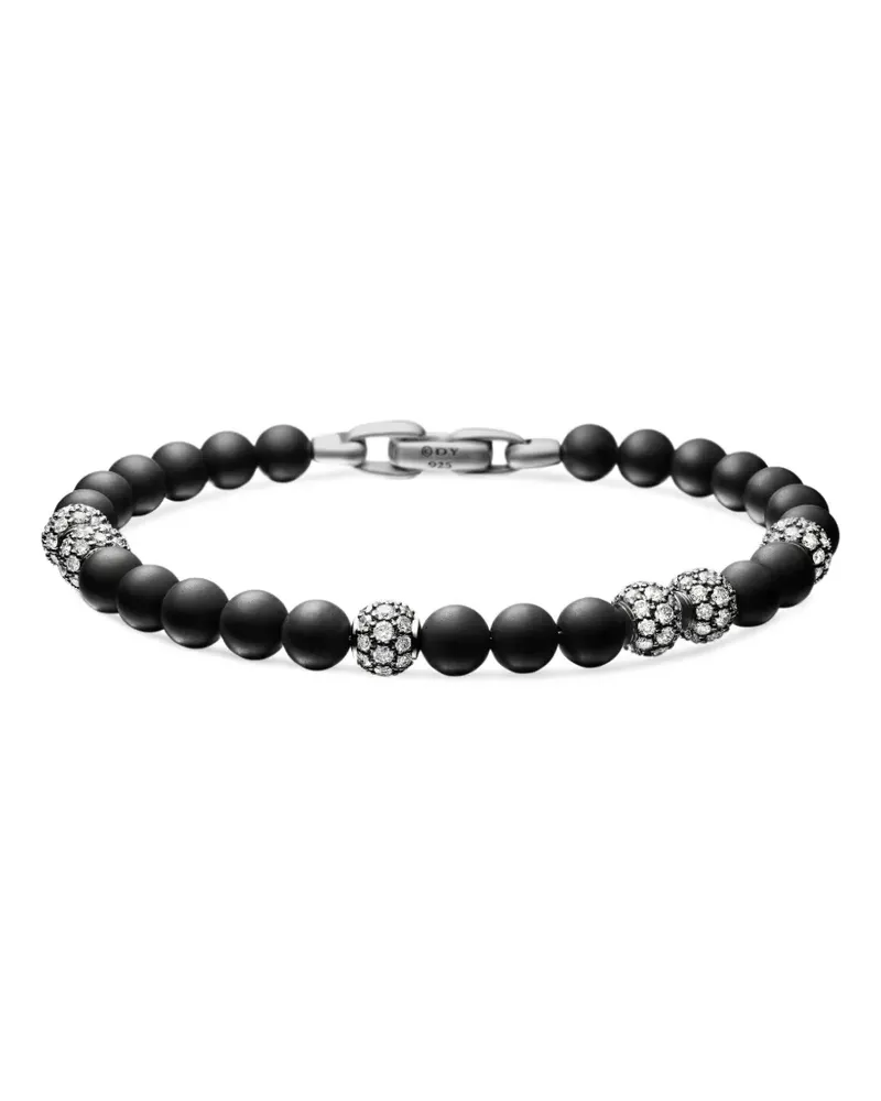 David Yurman Spiritual Beads Pavé-Armband aus Sterlingsilber (6mm Silber
