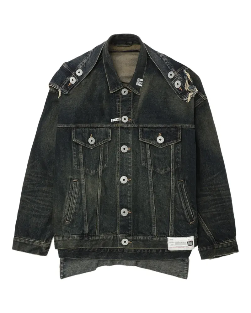 MIHARAYASUHIRO Ausgefranste Jeansjacke - Blau Blau