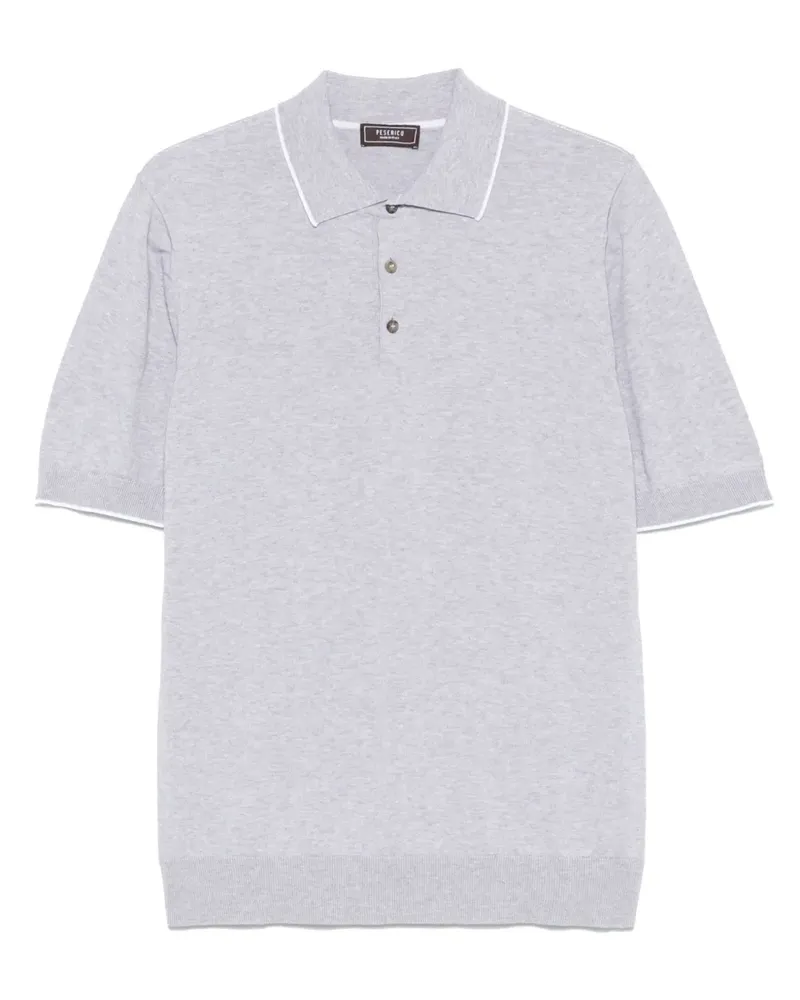 Peserico Klassisches Poloshirt - Grau Grau
