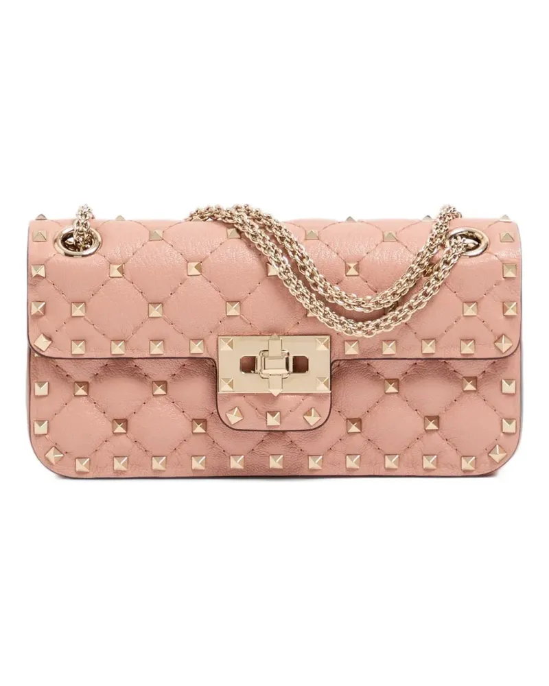 Valentino Garavani Kleine Rockstud Spike Schultertasche aus Ziegenleder - Rosa Rosa