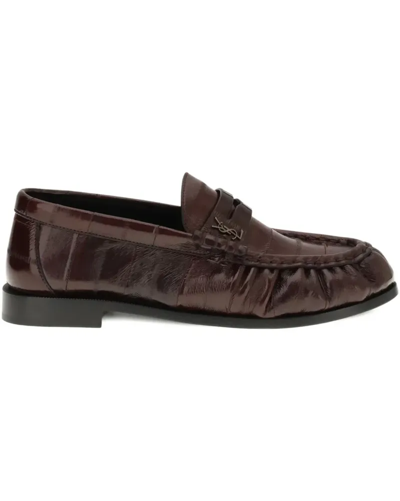 Saint Laurent Loafer mit Logo-Schild - Rot Rot