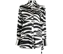Seidenhemd mit Zebra-Print