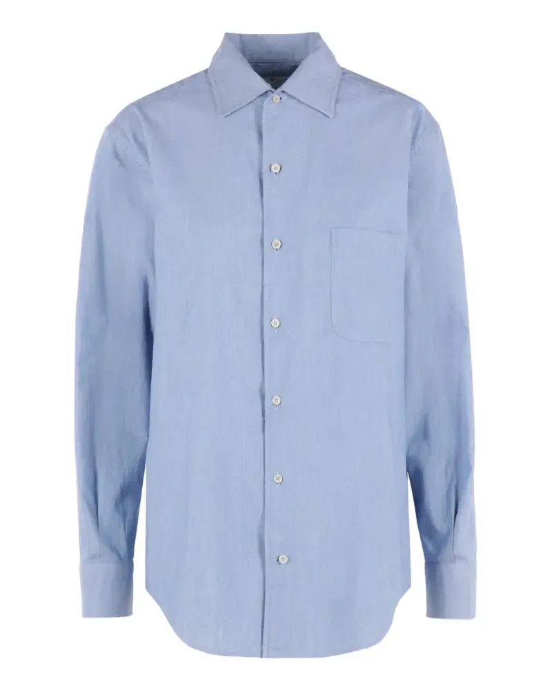 Loro Piana button-down long-sleeve shirt - Blau Blau