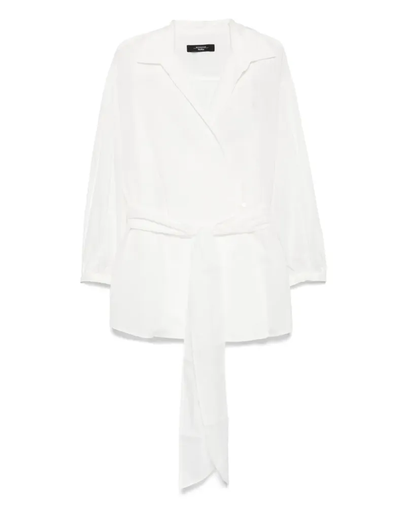 Max Mara Bluse aus Baumwollgemisch - Weiß Weiß