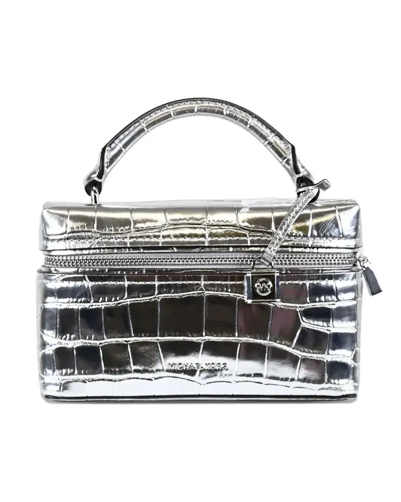 Michael Kors crocodile-embossed top-handle bag - Metallic Metallic