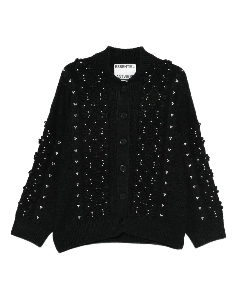 Essentiel Cardigan mit Strass - Schwarz Schwarz