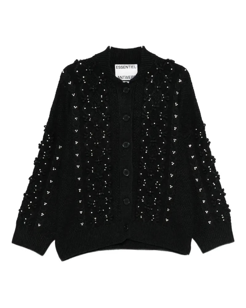 Essentiel Cardigan mit Strass - Schwarz Schwarz