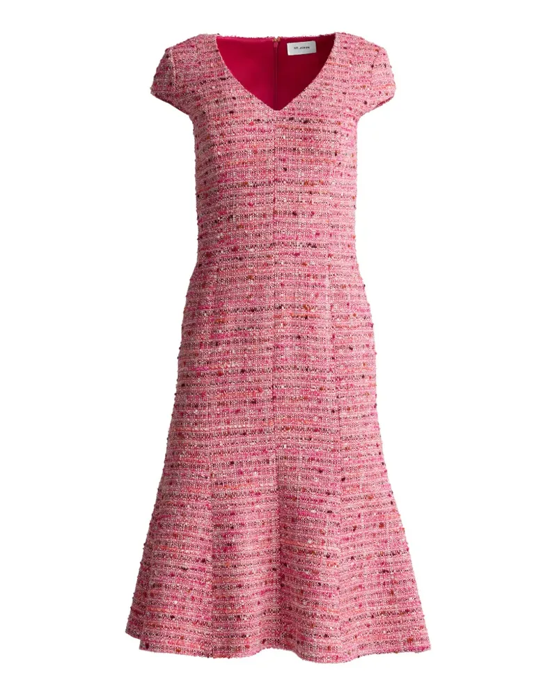 ST. JOHN Marcy cap-sleeves dress - Rosa Rosa
