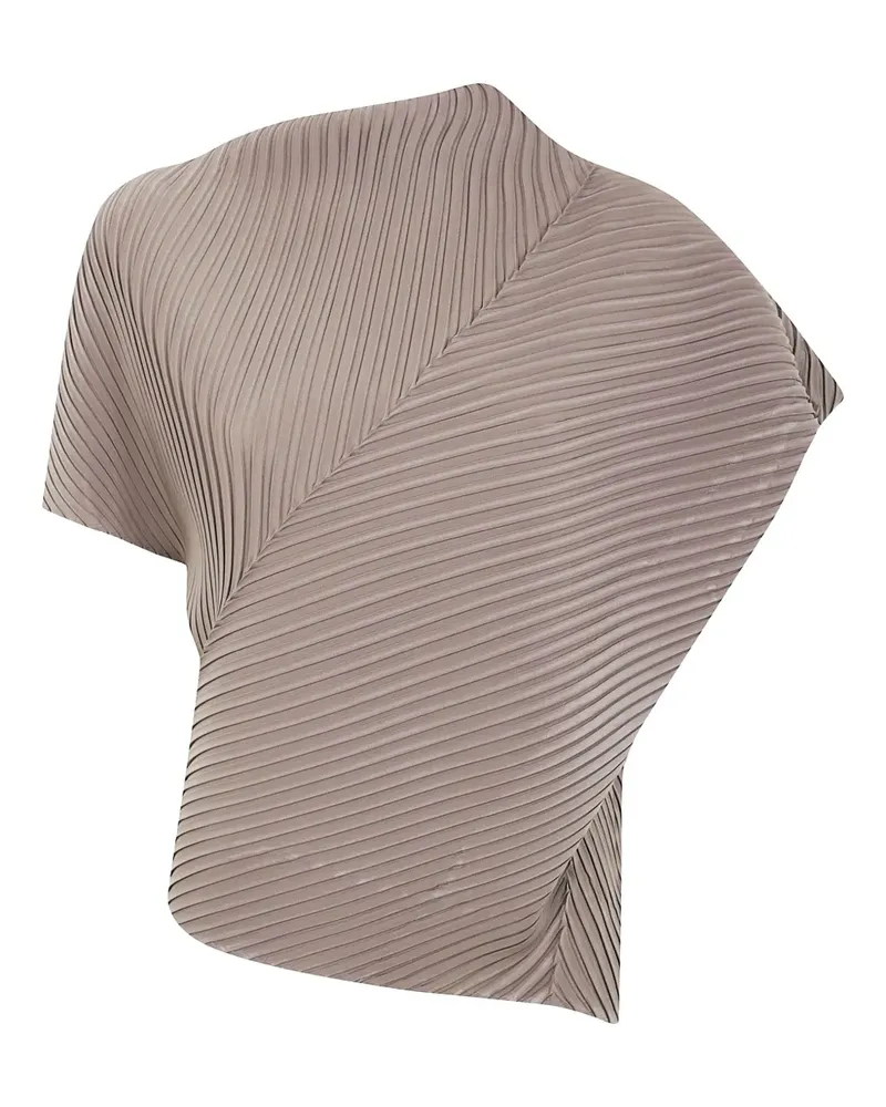 Issey Miyake pleated asymmetric top - Grün Grün