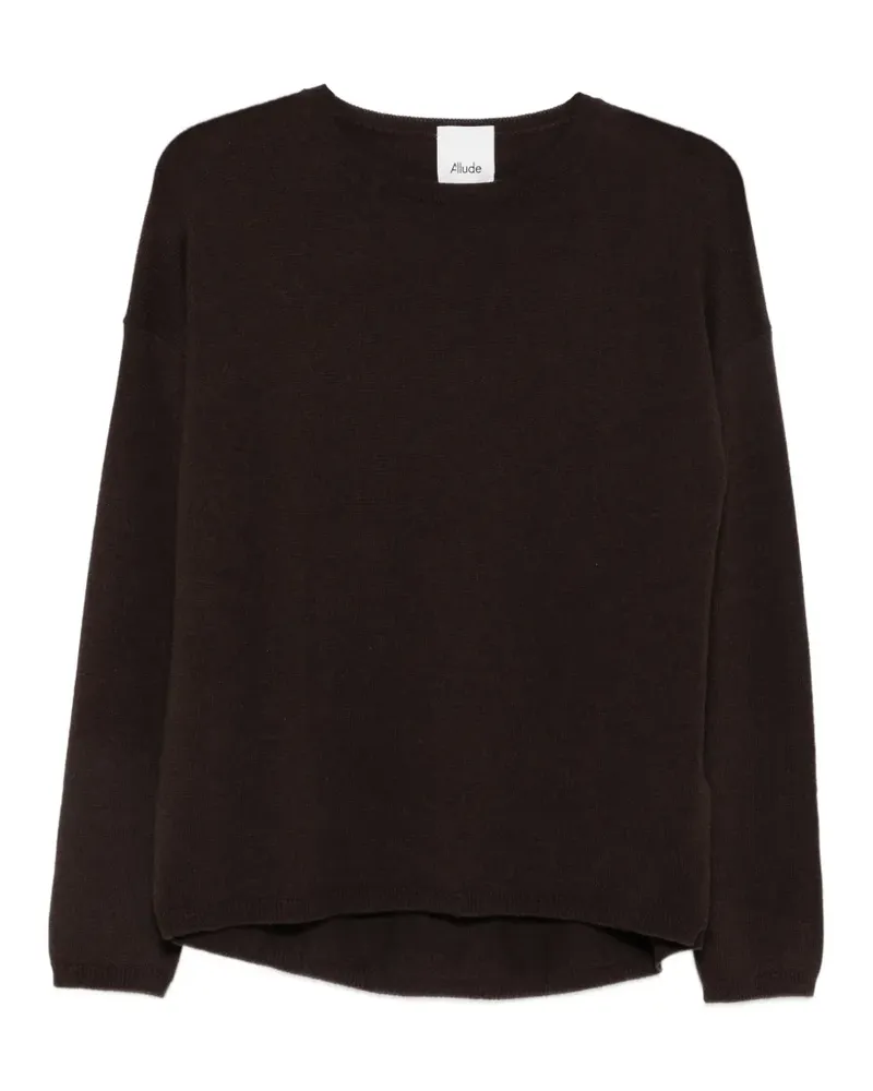 ALLUDE Pullover mit überschnittenen Schultern - Braun Braun