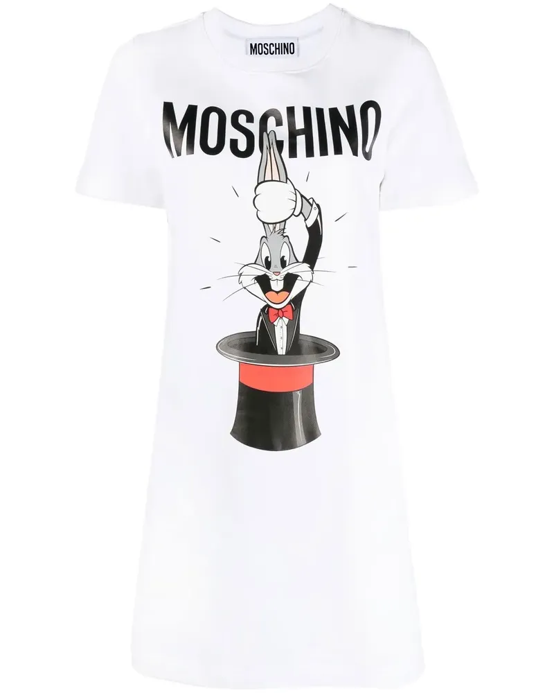 Moschino Kleid mit Hasen-Print - Weiß Weiß