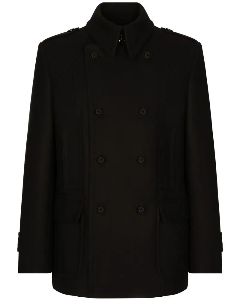 Dolce & Gabbana Cabanjacke aus Woll-Kaschmirgemisch - Schwarz Schwarz