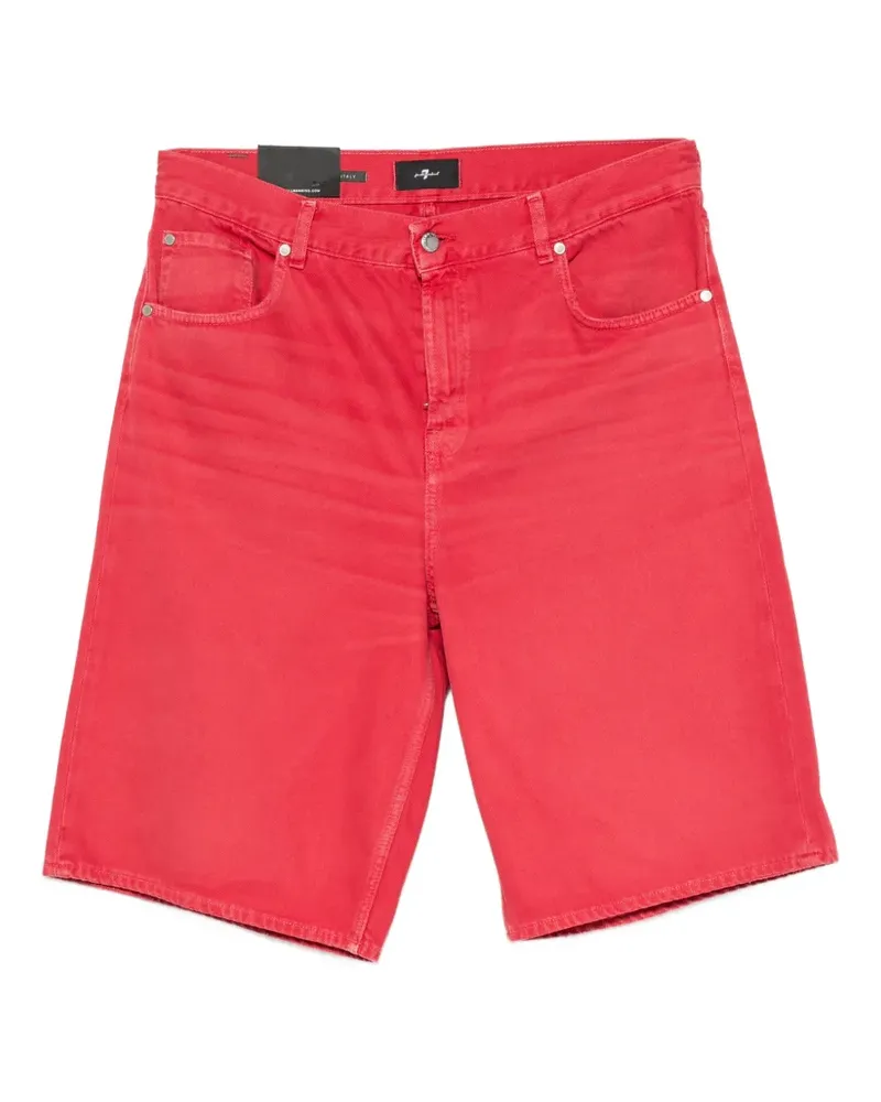7 for all mankind buttoned denim shorts - Rot Rot