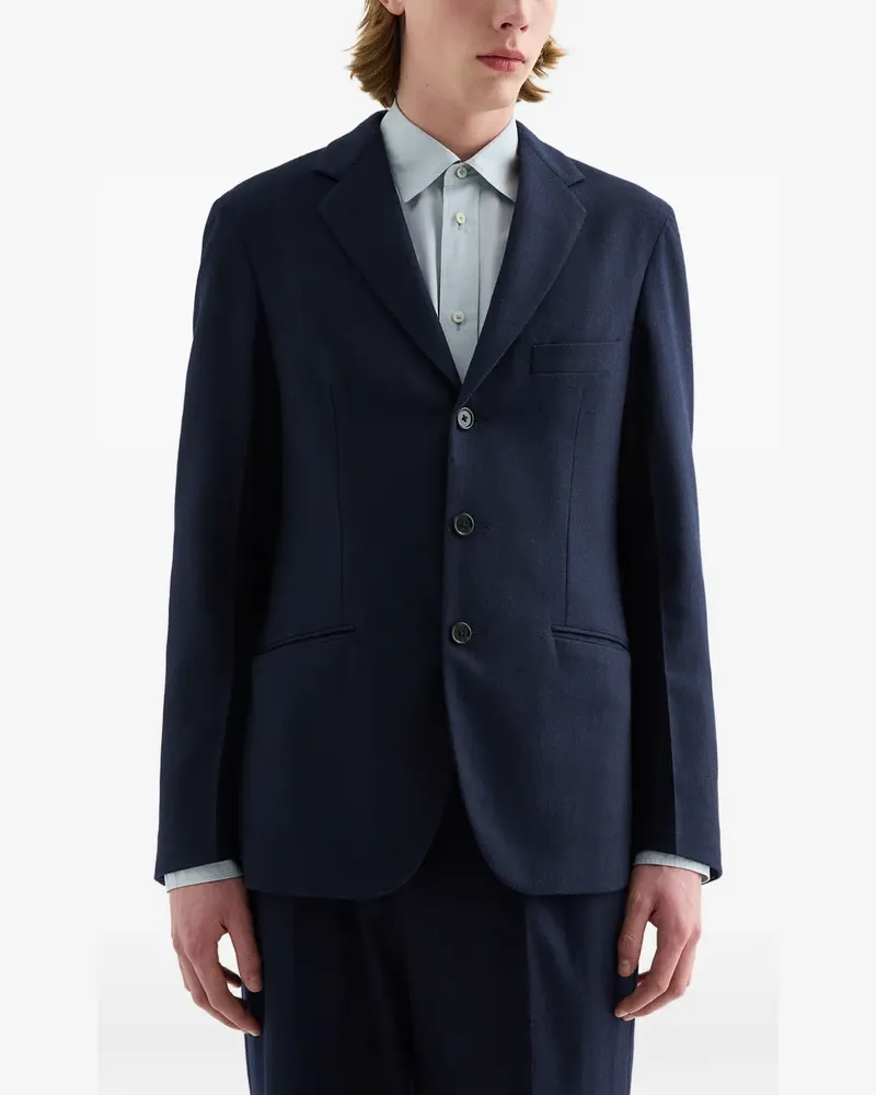 Jil Sander Popeline-Sakko aus Wolle - Blau Blau