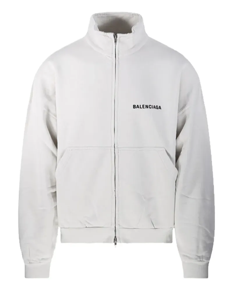 Balenciaga Jacke mit Logo-Print - Weiß Weiß