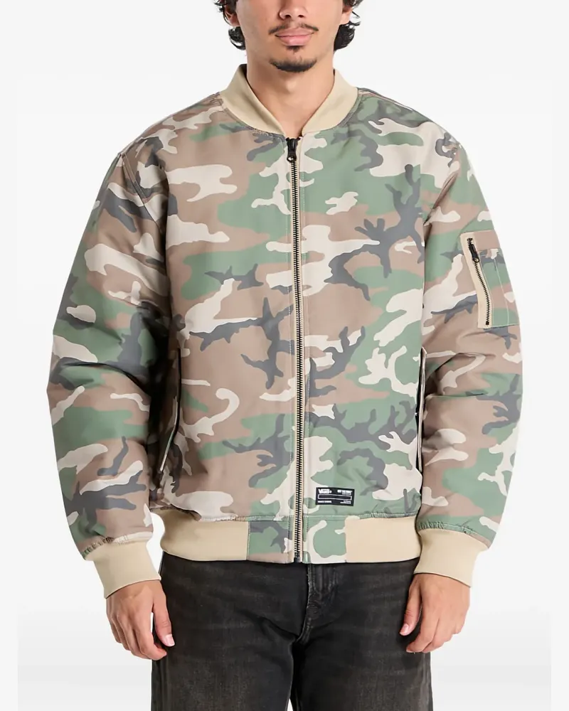 Vans Copey Bomberjacke mit Camouflage-Print - Grün Grün