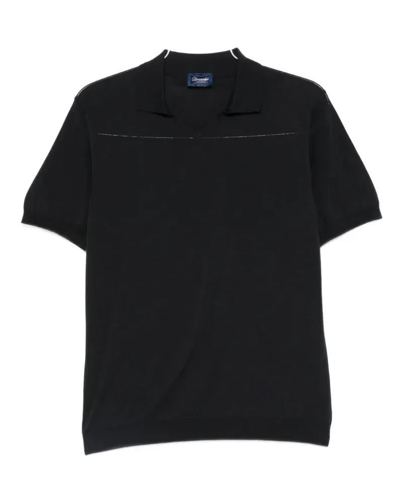 Drumohr  V-neck short-sleeve T-shirt - Blau Blau