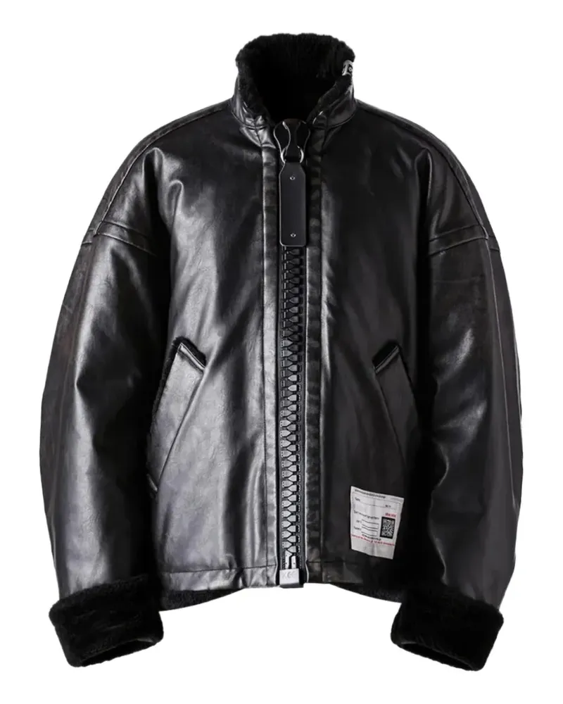 MIHARAYASUHIRO leather jacket - Schwarz Schwarz