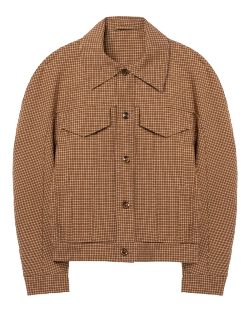 Séfr Karierte Matthieu Hemdjacke - Braun Braun