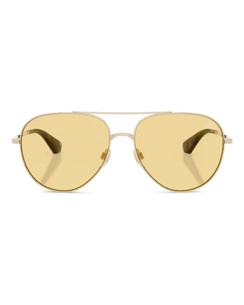 Burberry Sonnenbrille mit rundem Gestell - Gold Gold