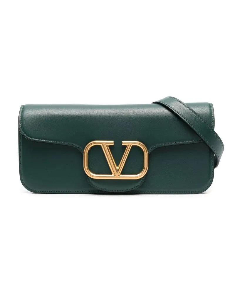 Valentino Garavani Schultertasche mit Logo-Schild - Grün Grün