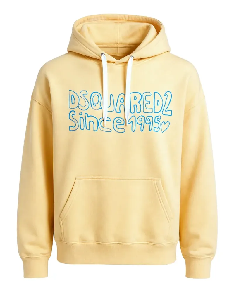 Dsquared2 Hoodie mit Logo-Print - Gelb Gelb