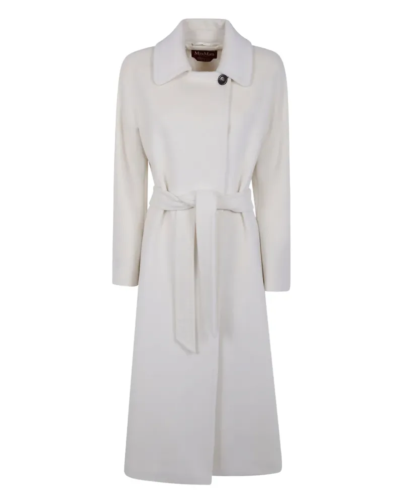 Max Mara belted wool coat - Weiß Weiß