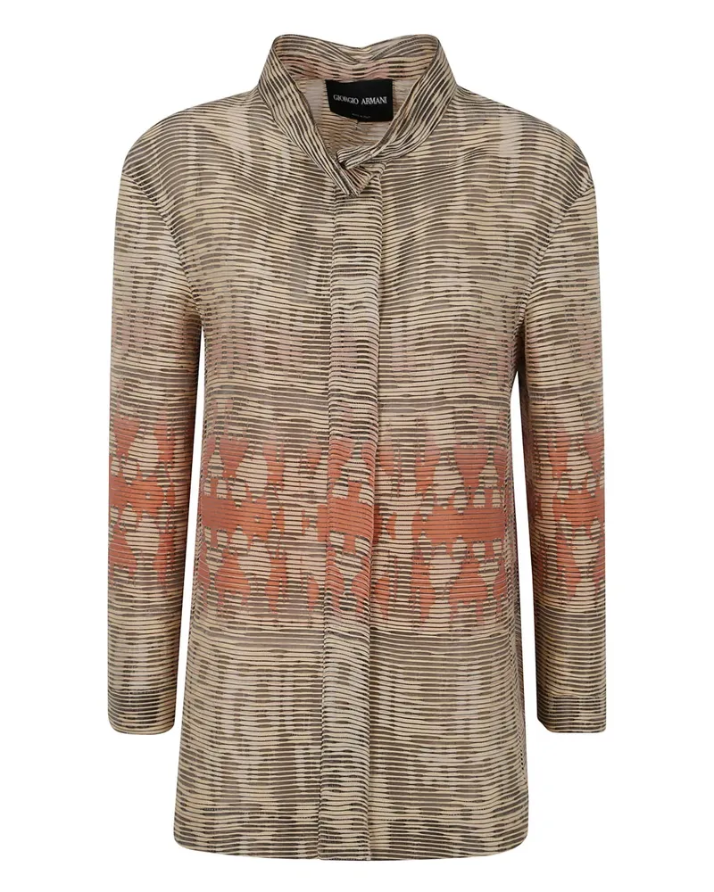 Giorgio Armani Kastige Oversized-Jacke - Nude Nude