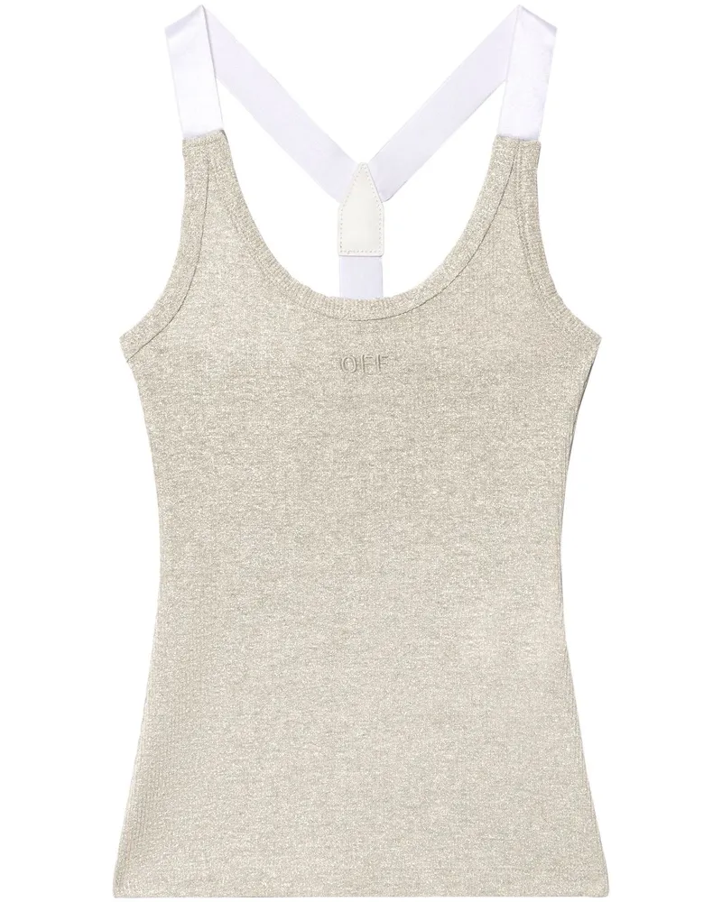 OFF-WHITE Geripptes Tanktop - Silber Silber