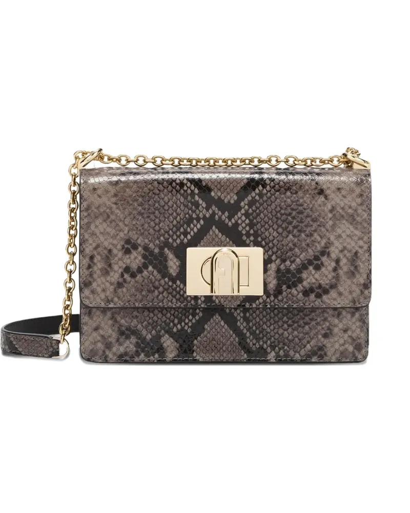 Furla Mini 1927 Umhängetasche mit Animal-Print - Grau Grau