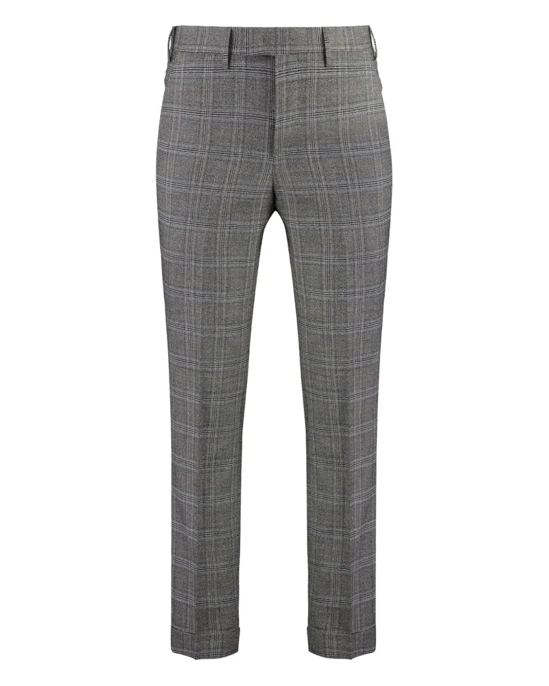 PT TORINO Karierte Hose - Grau Grau